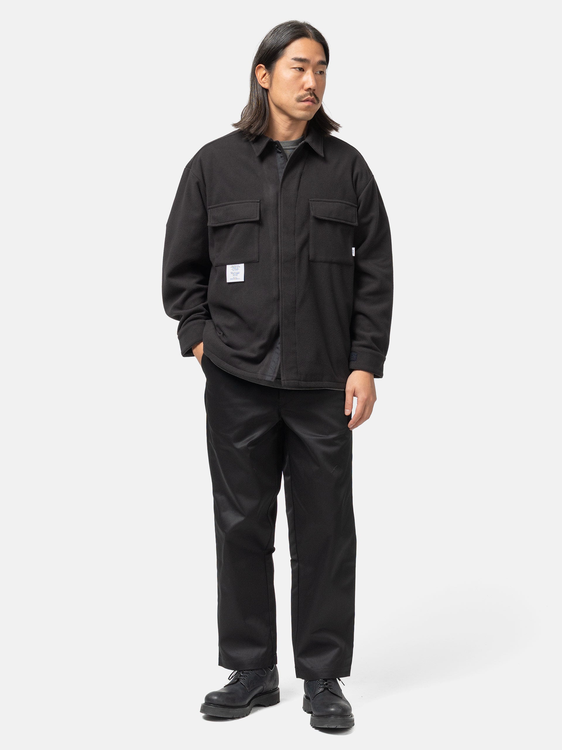 WTAPS OBJ / LS / POLY. Fleece Black | HAVEN