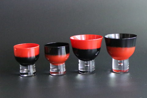 会津塗 ミニグラス | ぼかし | 朱 | 福西惣兵衛商店