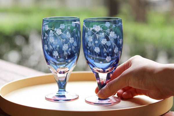 江戸切子 オールド | 剣矢来重文様 | ペア | ミツワ硝子