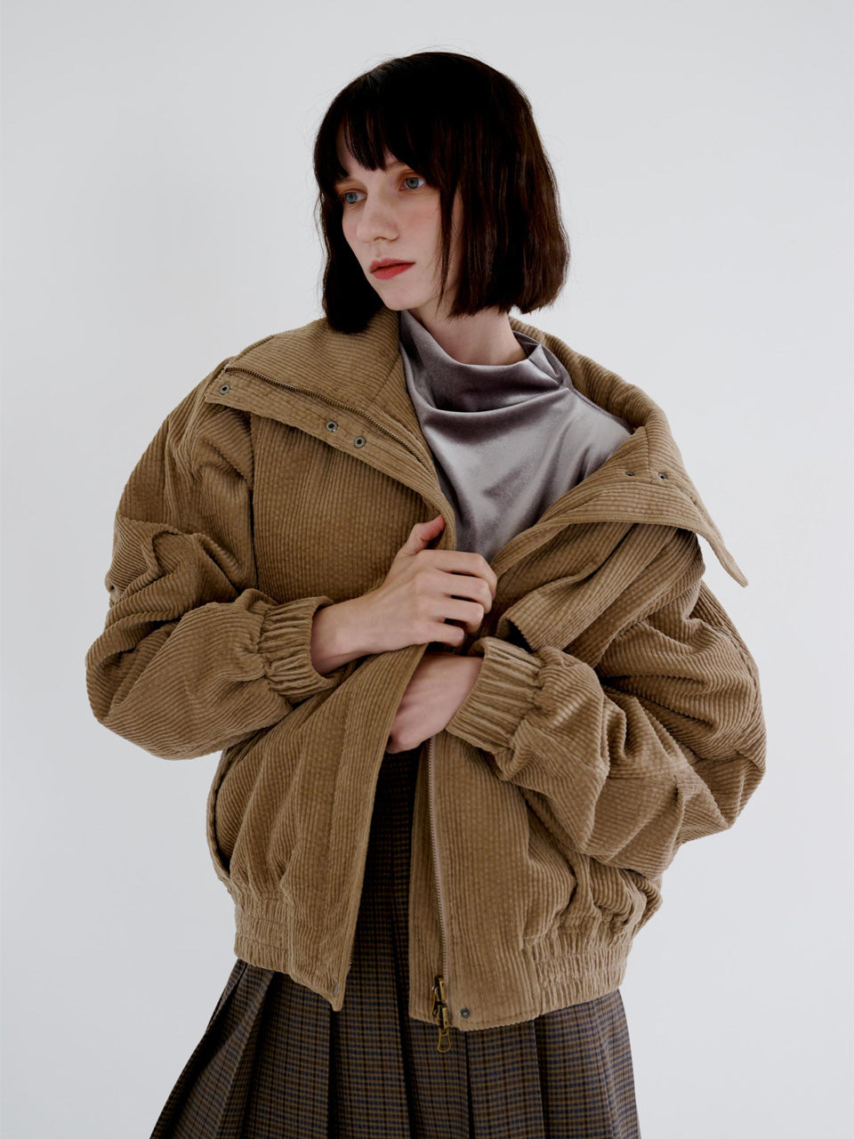 コーデュロイ ハイネック ブラウン ジャンパー - LETOILE | 60