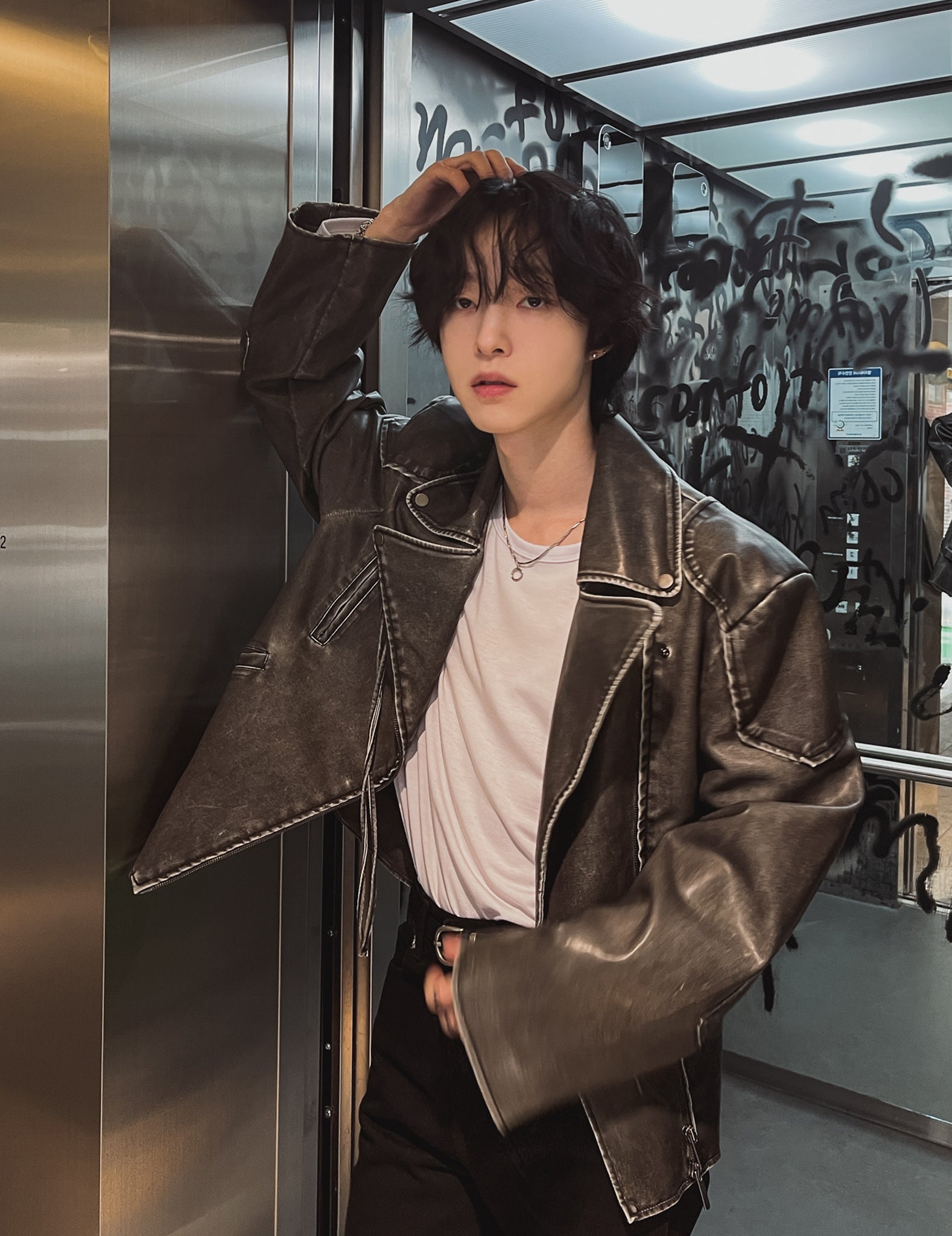 ディストエッジクラックレザージャケット (3 color) - 2PLAN | 60