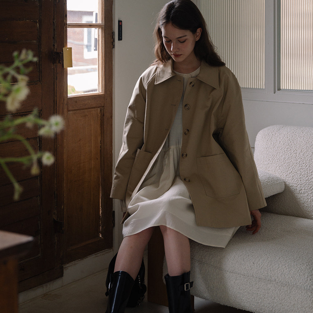 ハーフトレンチコート - LAMINEZ | 60% - アジアファッション通販