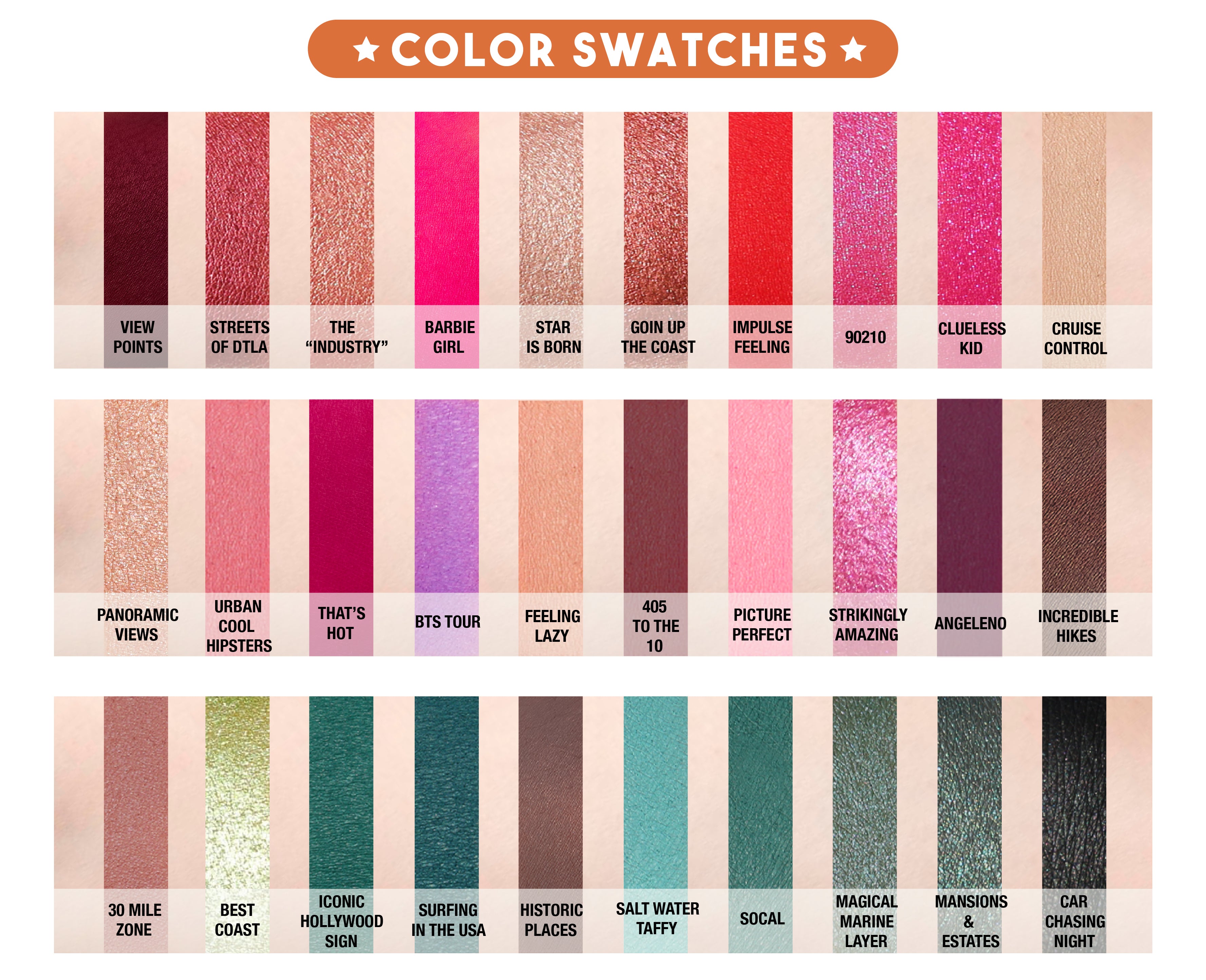 Super Scenic 30 Pigment Guidebook – J.Cat Beauty