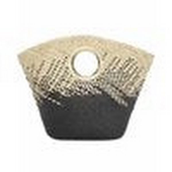 Inc Straw Two-Tone Large Straw Bag Summer Beach Tote Bag | eBay