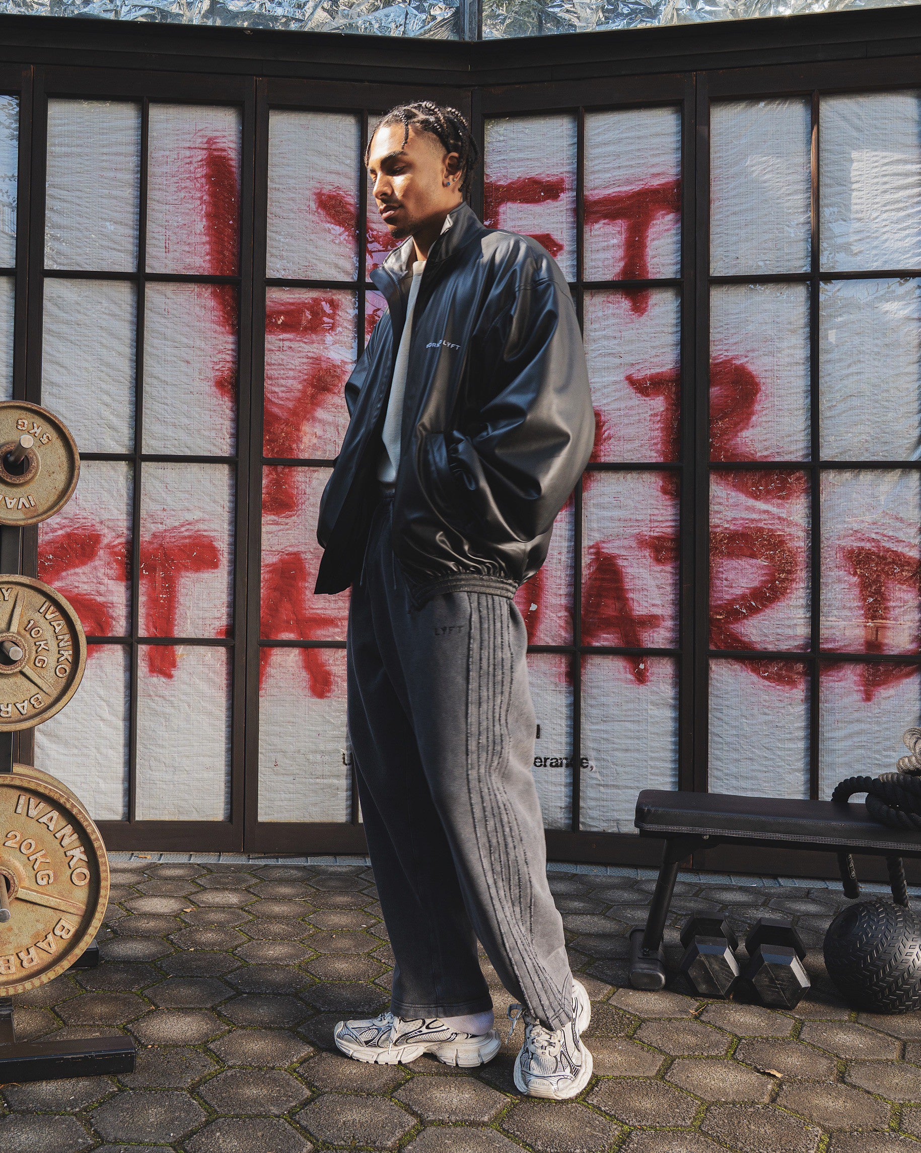 2line Wide Vintage Sweat Pants - Black Special – LÝFT