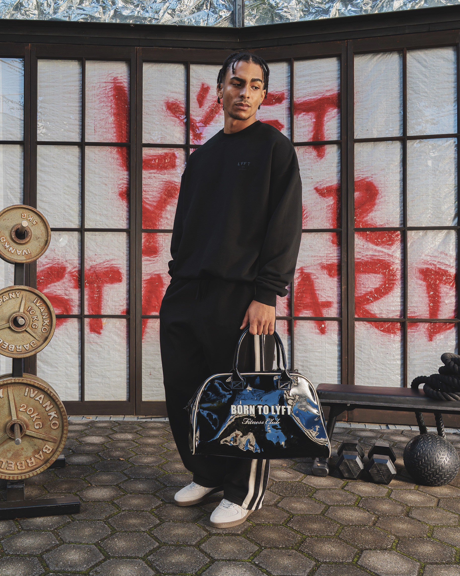 Born To LÝFT Enamel Grip Bag - Clear Black