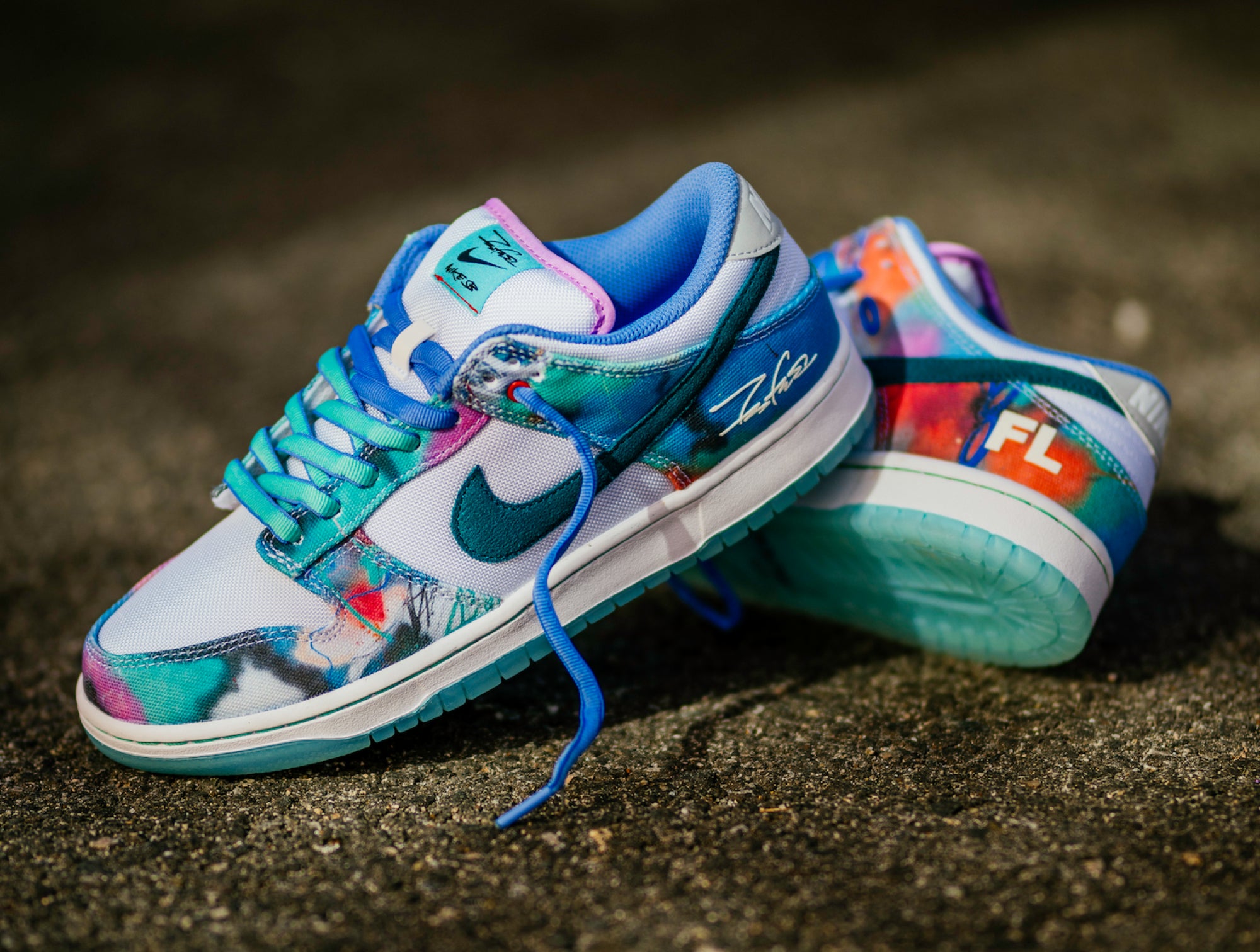 Nike SB x Futura Laboratories - Dunk Low Pro in Bleached Aqua
