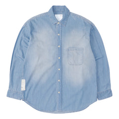SUPREME APPLIQUE DENIM SHIRT-INDIGO - Popcorn Store