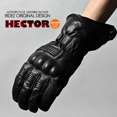 RIDEZ HECTOR GLOVES バイク用 レザーグローブ BLACK RWG09 | バイク