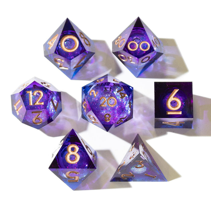 The Dark Veil 7-Piece Liquid Core Dice Set | Dispel Dice®