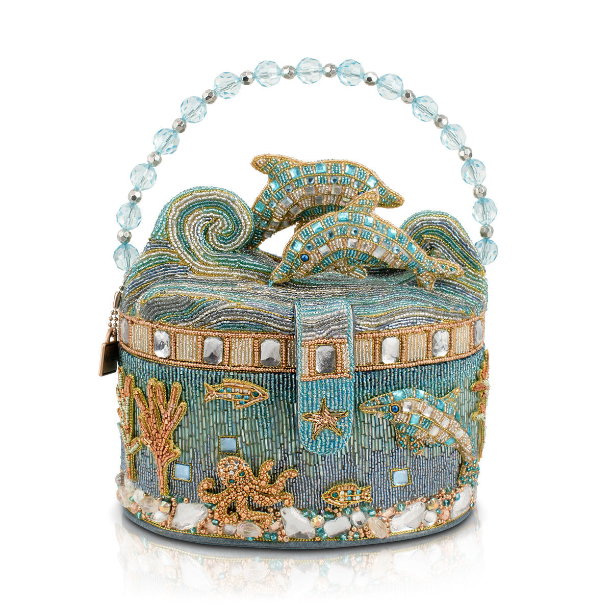 Crystal Dolphin Hard-sided Marine Sea Life Novelty Handbag