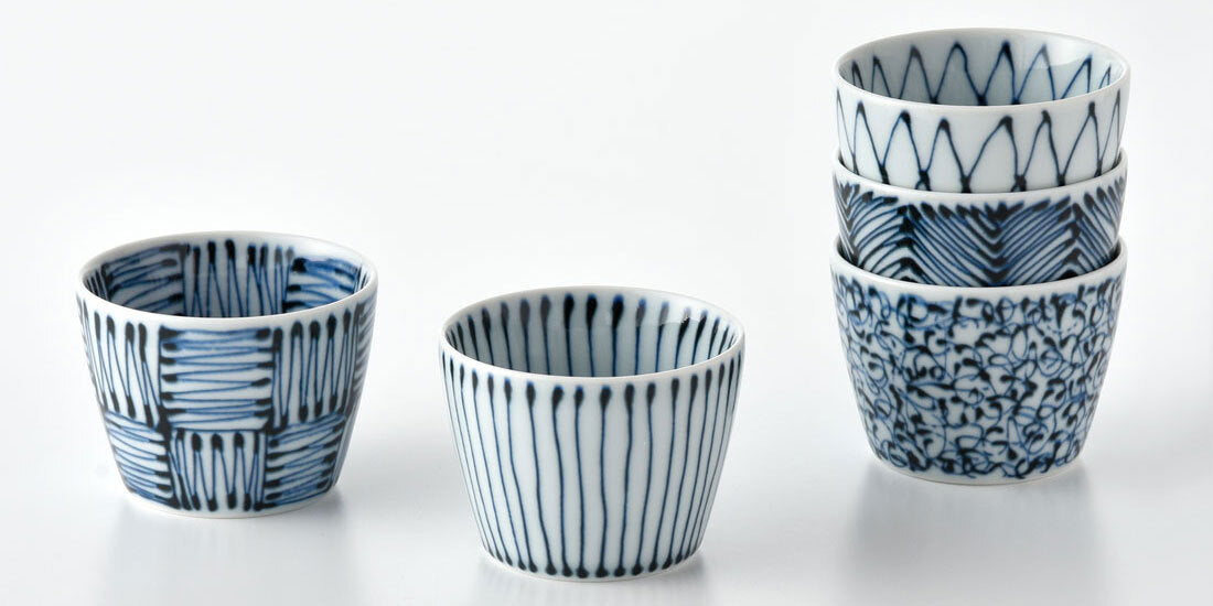 染付地紋 そばチョコ 十草 | 白山陶器直営オンラインストア