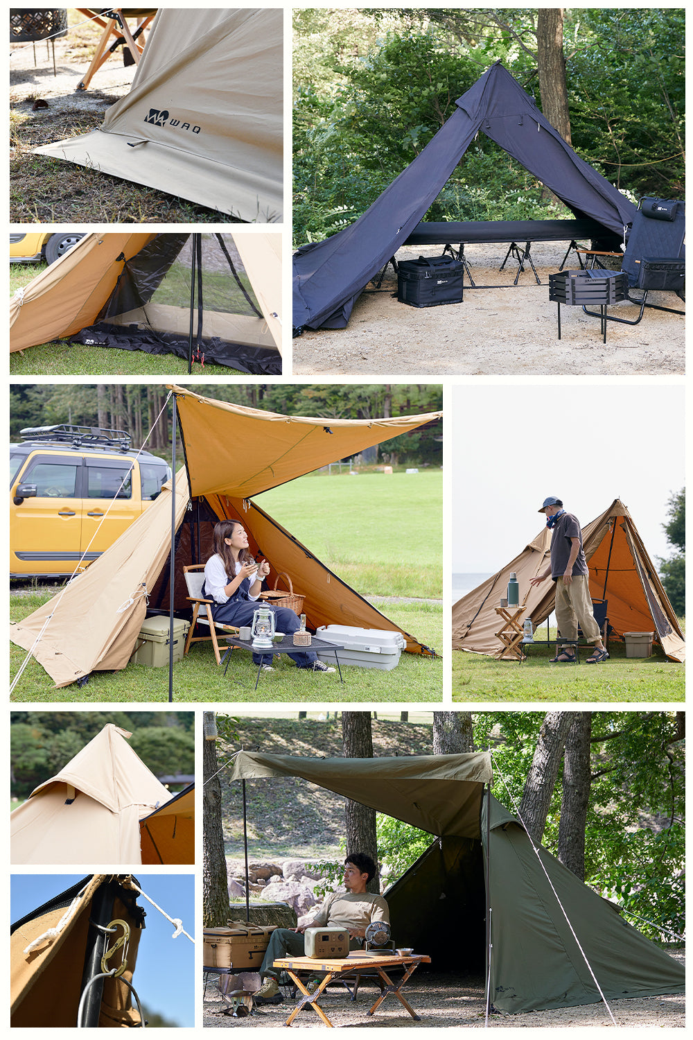 ソロテント WAQ Alpha T/C ソロキャンプ用ティピテント – WAQ公式