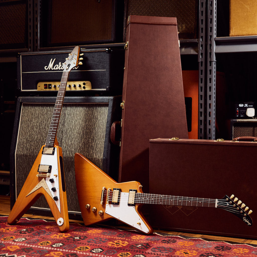 Epiphone | 1958 Korina Flying V & Explorer – Chicago Music Exchange