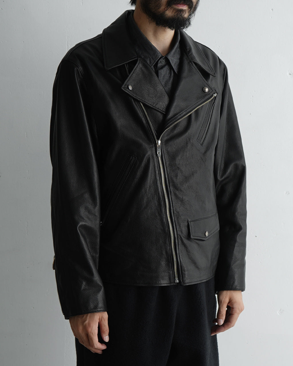 PORTER CLASSIC ピーシー レザー ライダース ジャケット ダブル PC