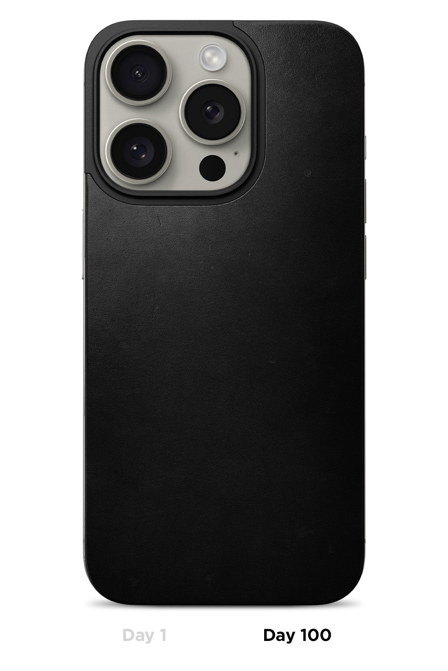 Magnetic Leather Back- iPhone 16 Pro Max | Black | Horween