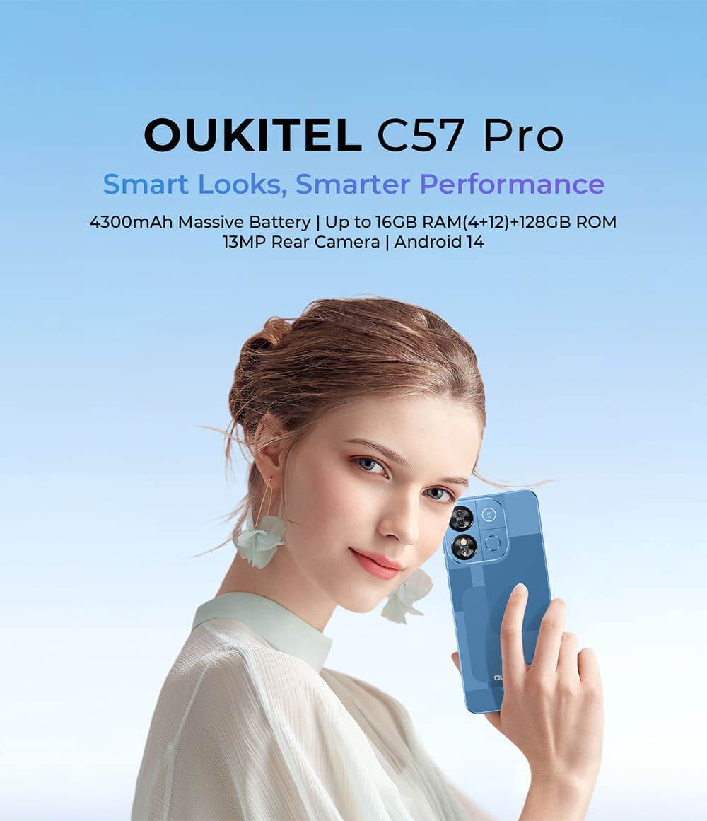 Oukitel C57 Pro 4300mAh Battery 9.4mm Ultra-thin body – OUKITEL