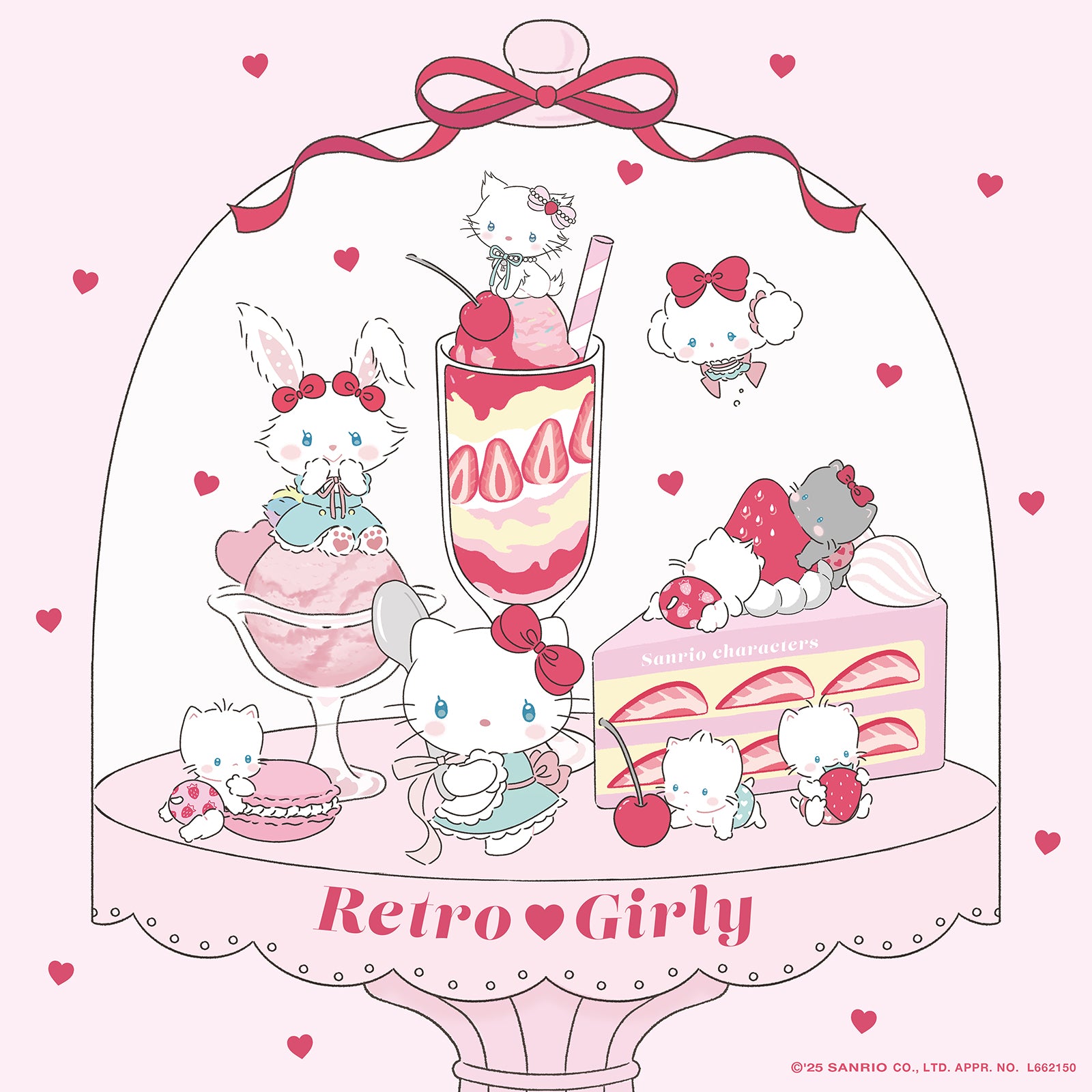 レトロガーリー チャームつきボールペン チャーミーキティ《LAFARY