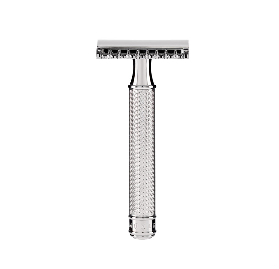 Traditional Large Stainless Steel Safety Razor - Open Comb | MÜHLE