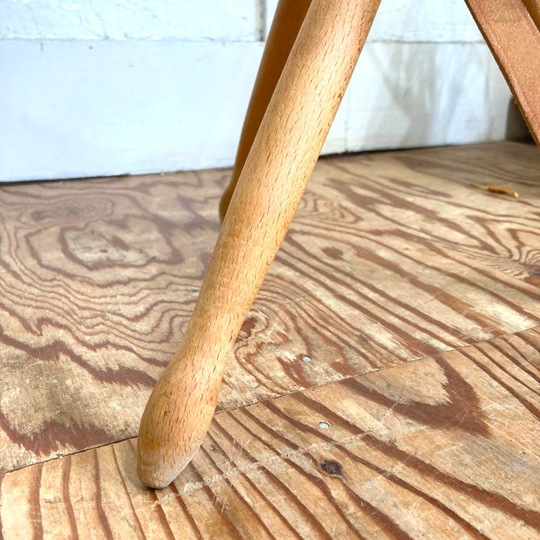 ハンティングチェア スツール 本革 アウトドア キャンプ 中古