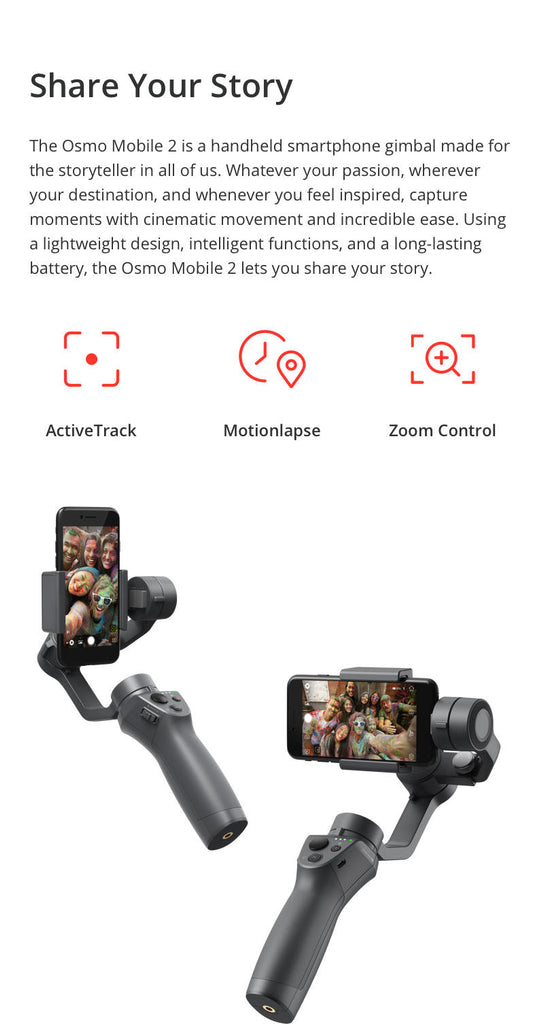 DJI Osmo Mobile 2 Handheld Smartphone Gimbal – Redux Air