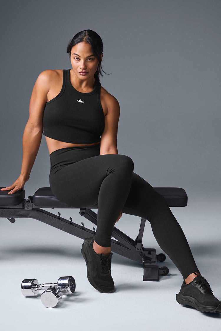 High-Waist Airbrush Legging - Black | ALO