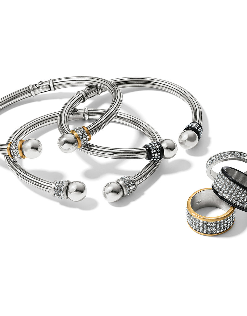 Meridian Open Hinged Bangle in Silver - j.hoffman's