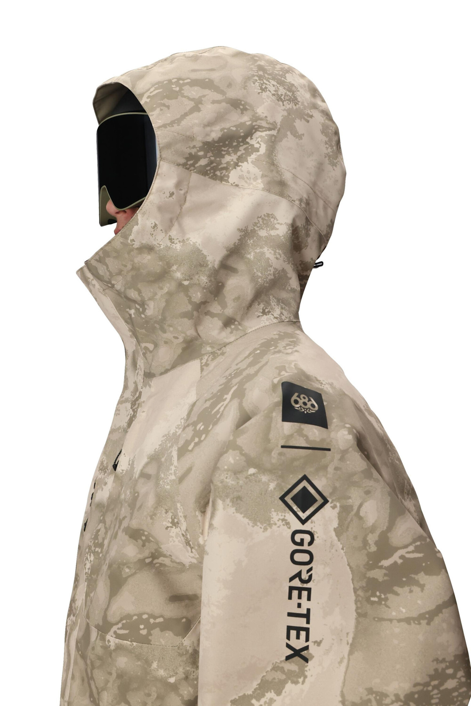 686 Gore-Tex Core Shell Jacket (Mens) | Limestone Hemisphere Print