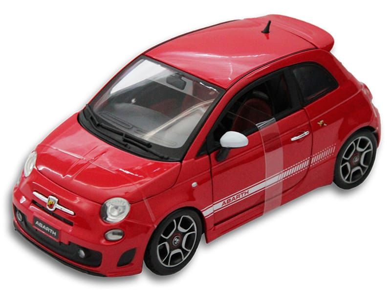 Miniatura Abarth 500 Vermelho Escala 1:18 Bburago 18-12078