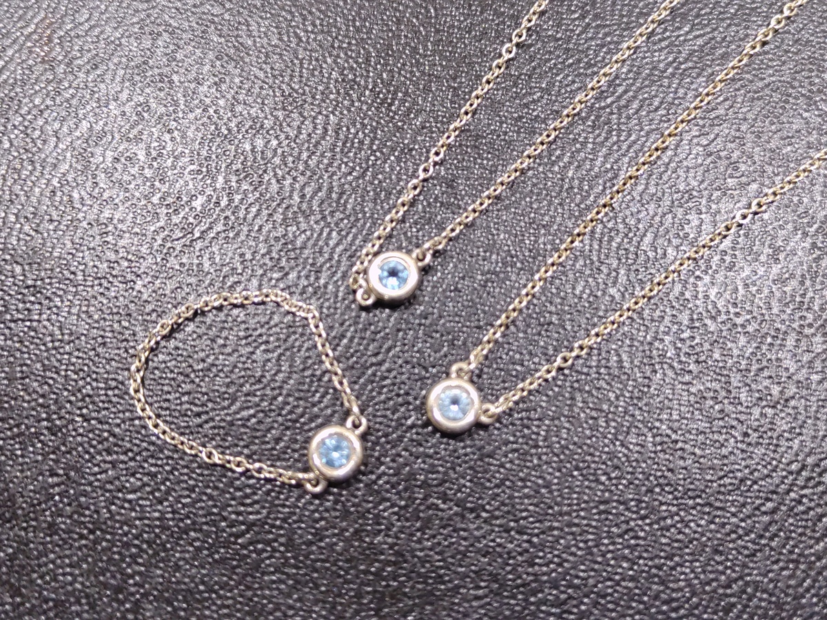 新宿店、ティファニーのシルバー カラーバイザヤード アクアマリン