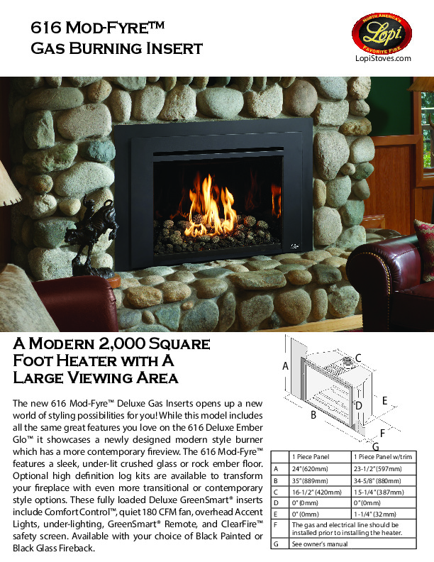 Lopi 616 Mod-Fyre™ GSR2 Insert - Hearth Appliances