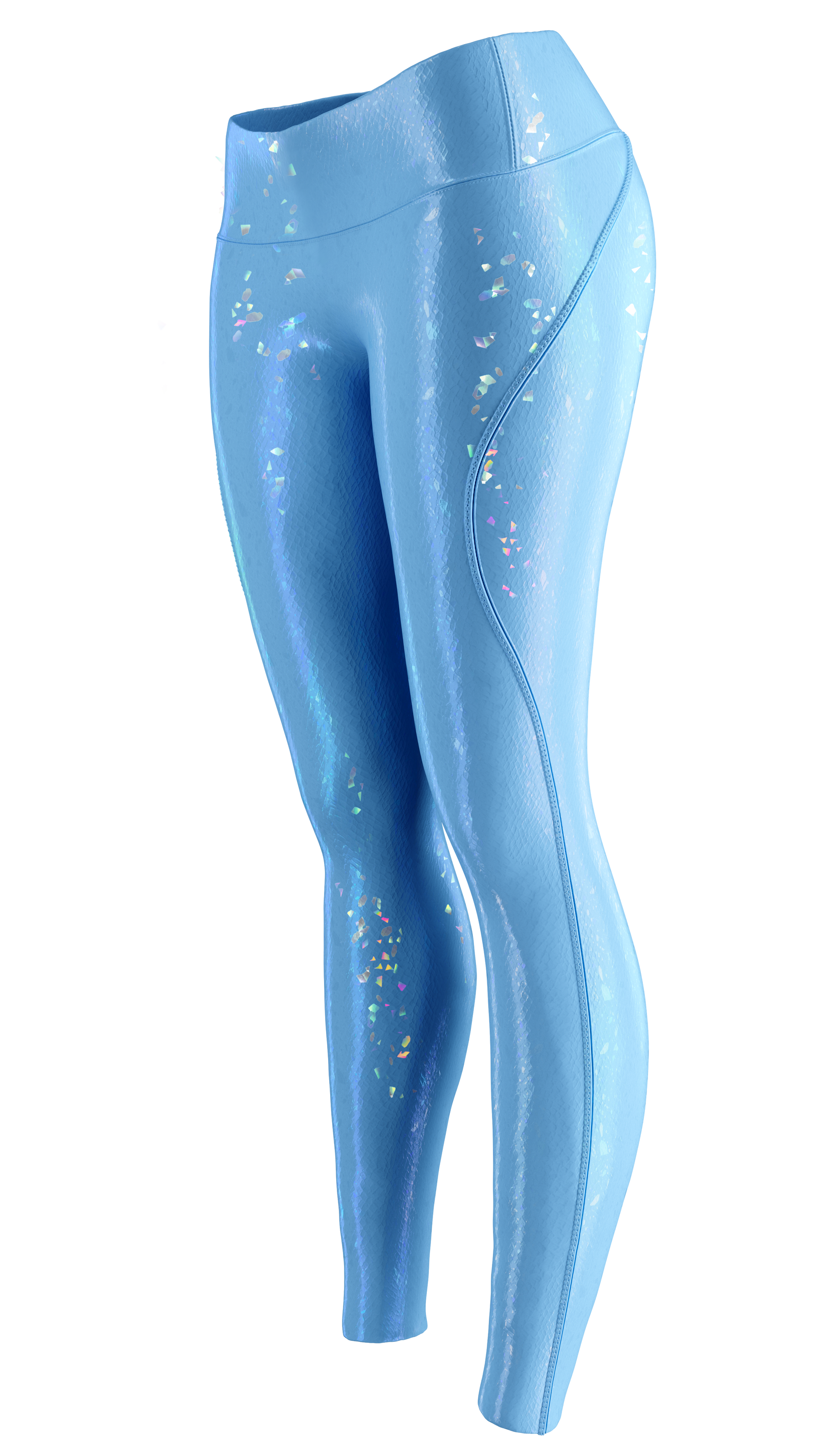 Assthetic Pants - Rainbow Snake Baby Blue No Zipper - Pairadize