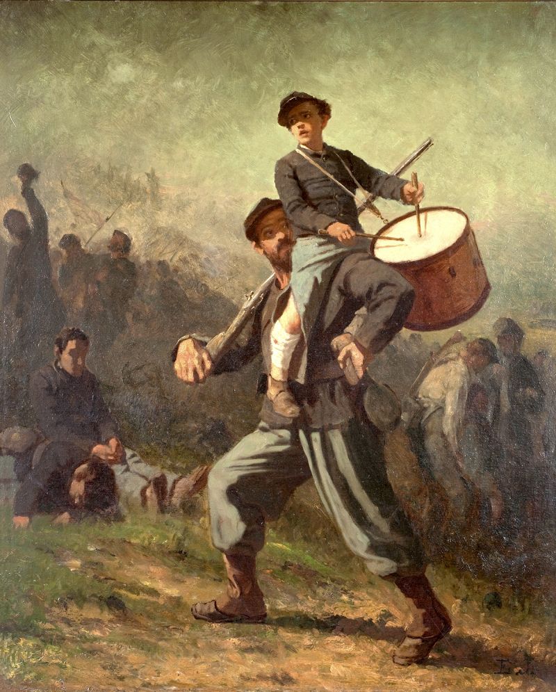 Wounded Drummer Boy at Antietam—“Carry me, and I'll drum you