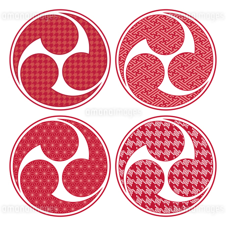 左三つ巴 マーク コースター イラストのイラスト素材 [FYI04538322