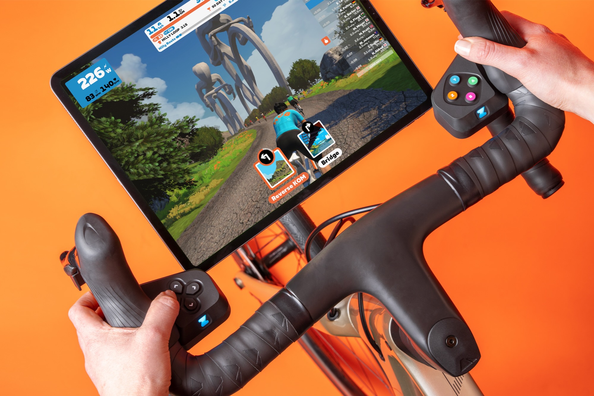 Check out the new Zwift Play controller that offers fingertip