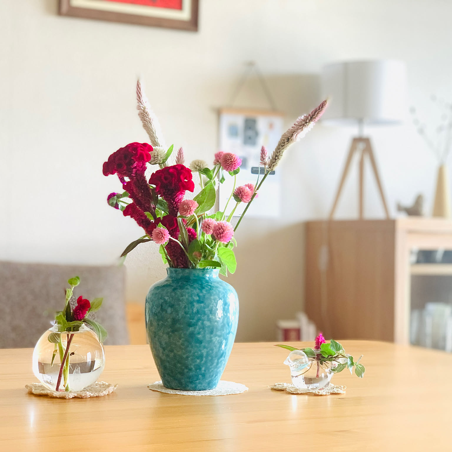 フラワーベース ターコイズブルーのおすすめ商品とおしゃれな実例