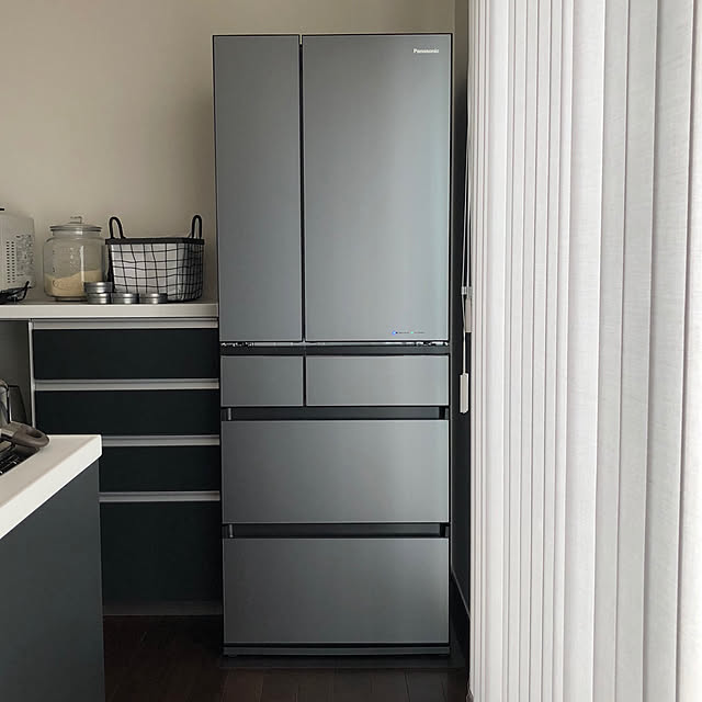 Panasonic冷蔵庫 グレーの冷蔵庫のおすすめ商品とおしゃれな実例