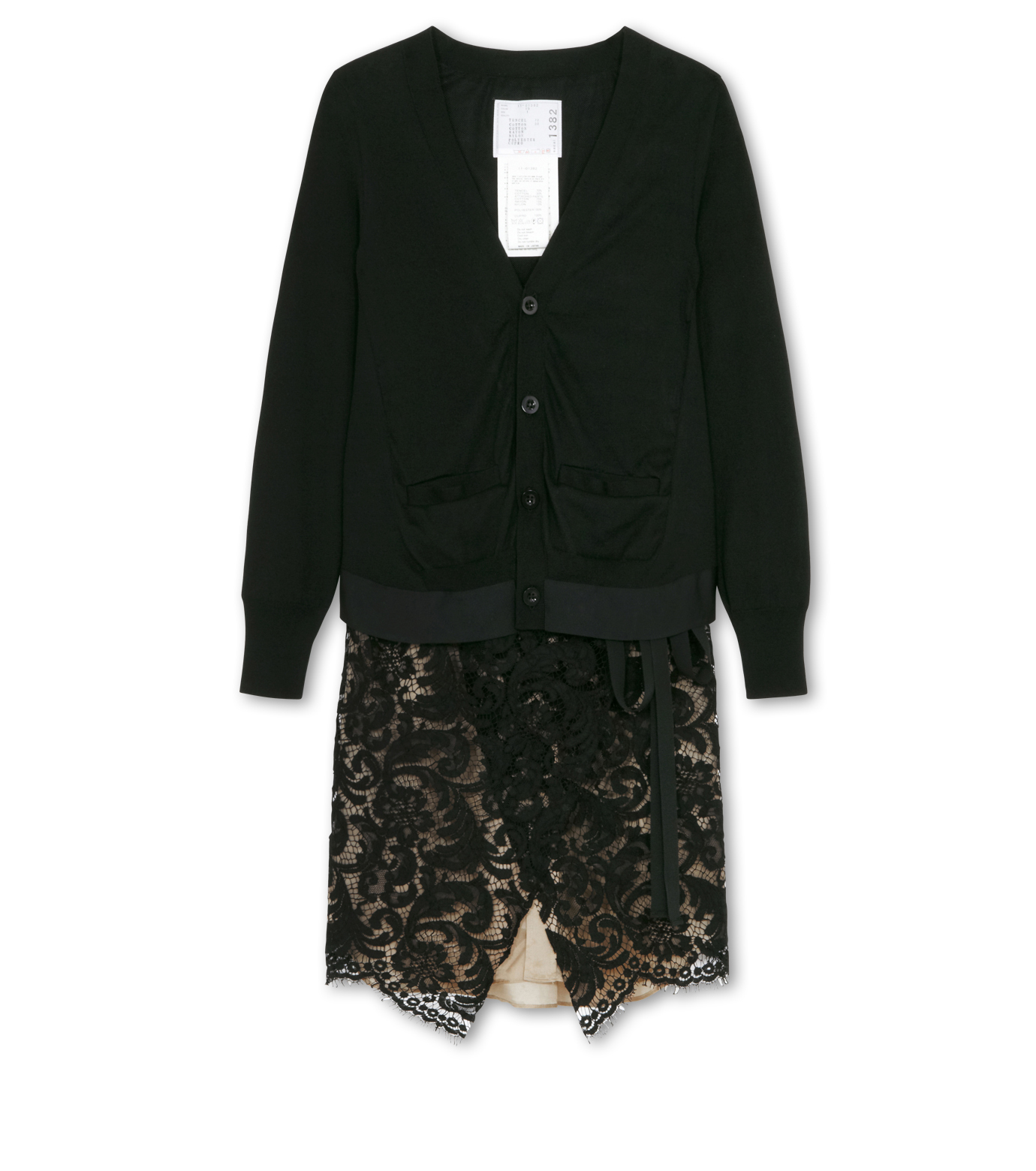 サカイ - sacai | Cardigan W/Lace-Black-1の通販 | RESTIR リステア