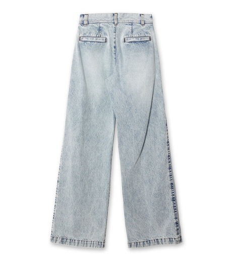 シンプティ - Simpti. | 1Tuck Wide Denim.-Blue-XSの通販 | RESTIR