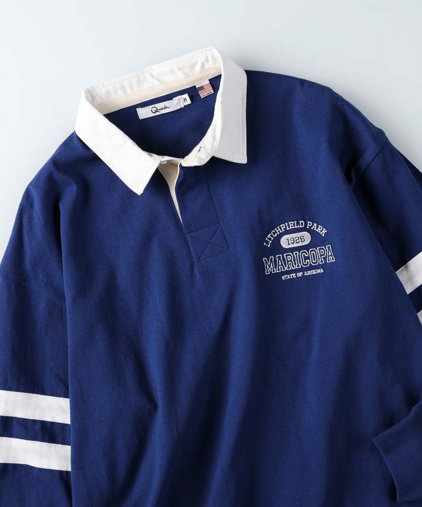 WEB限定】袖ラインBIGラガーシャツ(M ネイビー): トップス｜Right