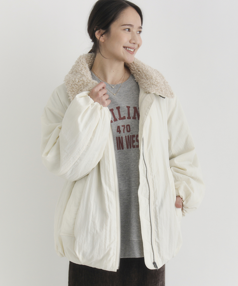 フェイクファー襟ジャケット(M オフシロ): ジャケット/アウター｜Right