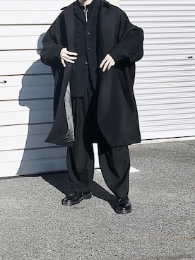 NEMETHのステンカラーコートを使った人気ファッションコーディネート
