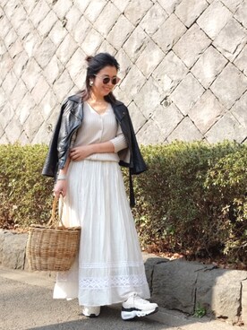 MAISON DE REEFURのライダースジャケットを使った人気ファッション