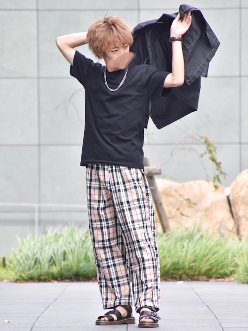 バーバリーチェックパンツ」のメンズ人気ファッションコーディネート