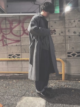 MACKINTOSH PHILOSOPHYのステンカラーコート（グレー系）を使った人気