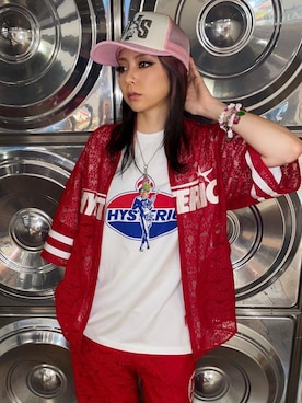 HYSTERIC GLAMOURのキャップ（ピンク系）を使ったレディース人気