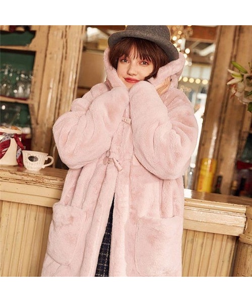 Handmade（ハンドメイド）の「うさ耳 コート ダッフルコート フード