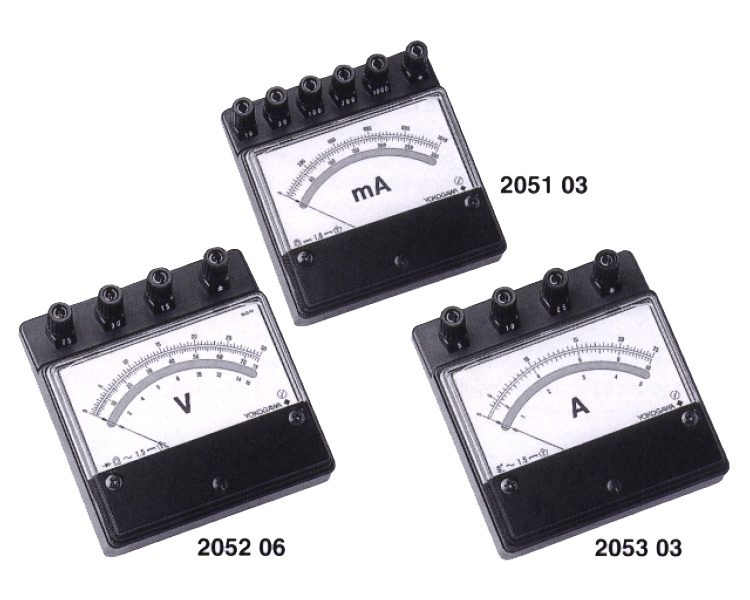 2051/2052/ 2053 小形携帯用電流計、電圧計 | 横河計測株式会社