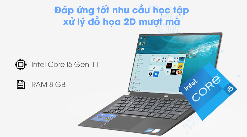 Dell Vostro 5301 i5 1135G7/8GB/512GB/Win10 (C4VV92) - Chính hãng
