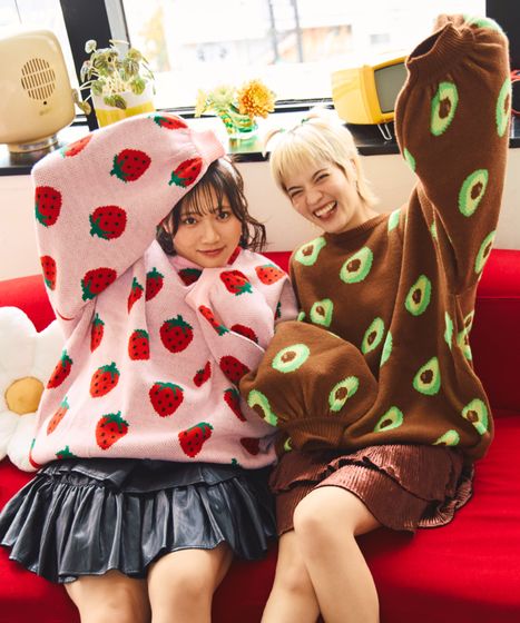 フード総柄ニット[商品：PN24AW-030] - PUNYUS Online Store / 公式通販